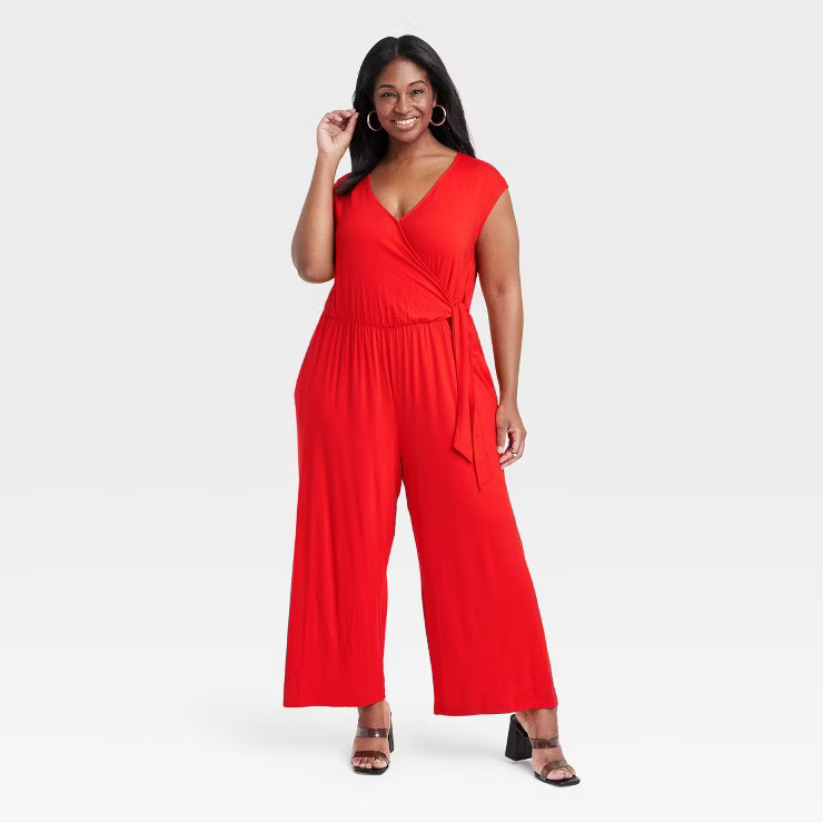 Women's Wide Leg Knit Jumpsuit - Ava & Viv™ | Target