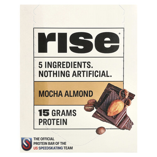 Rise Bar, Protein Bar, Mocha Almond , 12 Bars, 2.1 oz (60 g) Each | iHerb