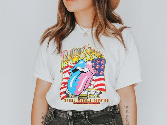The Rolling Stones STEEL WHEELS TOUR T-shirt Vintage 90s the | Etsy | Etsy (US)