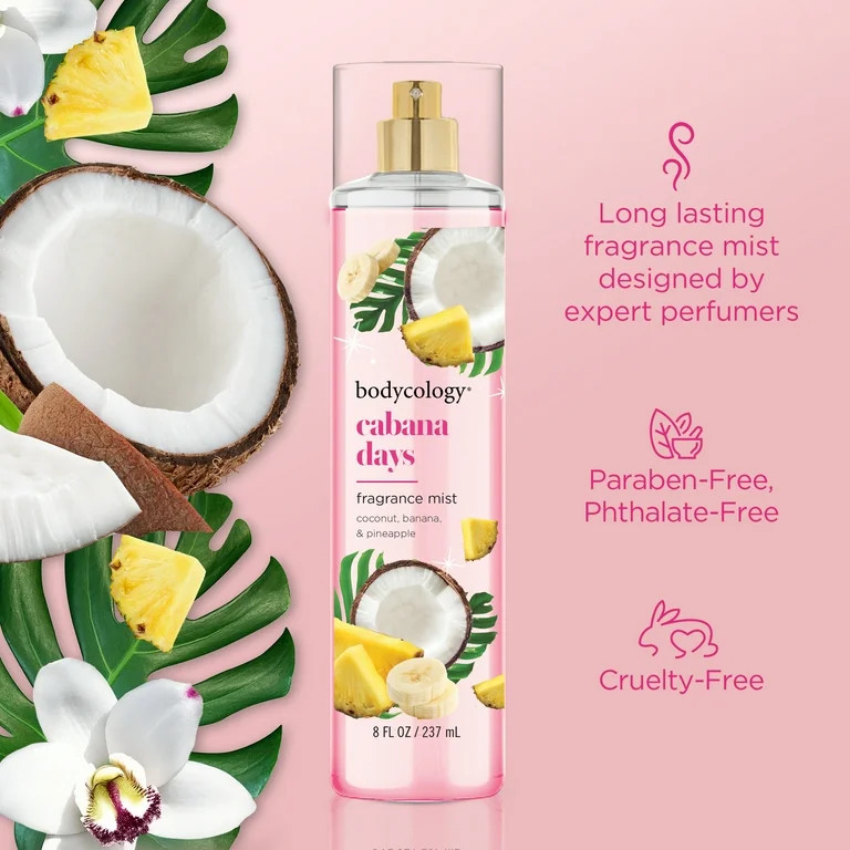 Bodycology Long-Lasting Fragrance Body Mist, Cabana Days, 8 fl oz | Walmart (US)