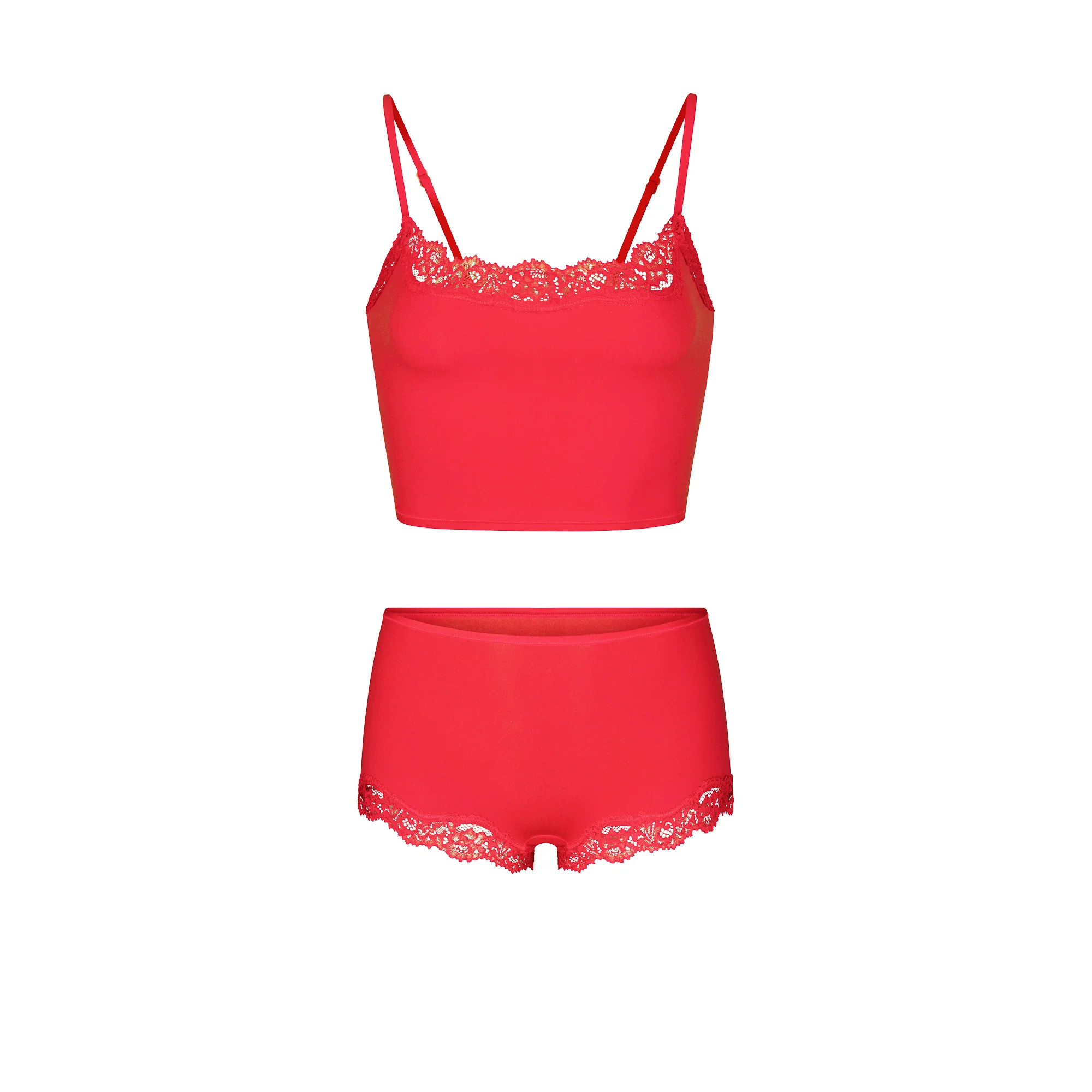 CROPPED CAMI AND BOY SHORT SET | SKIMS (US)