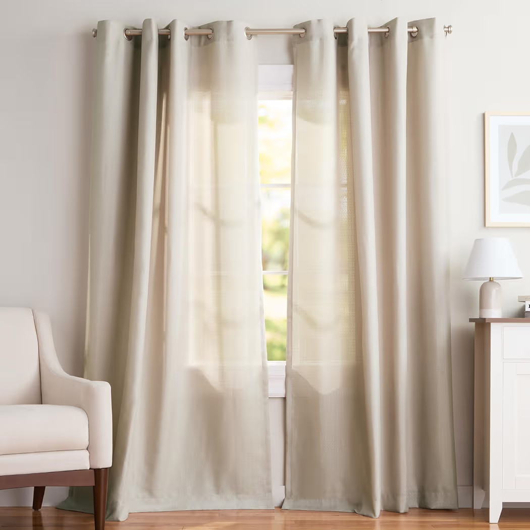 Exclusive Home Loha Linen Grommet Top Curtain Panel Pair, 54"x108", Vintage Linen | Amazon (US)
