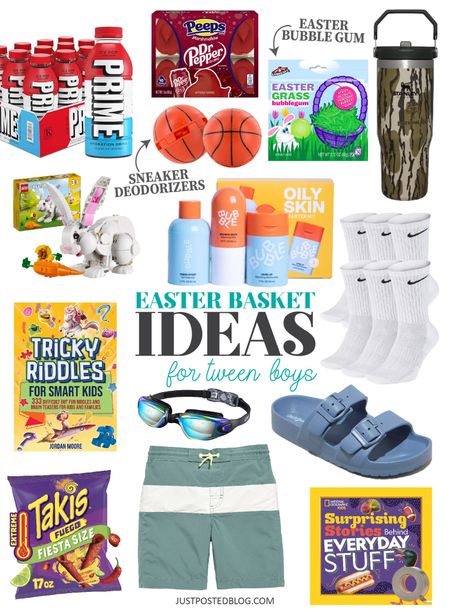 Easter basket ideas and stuffers for tween boys! A great gift guide full of ideas! 