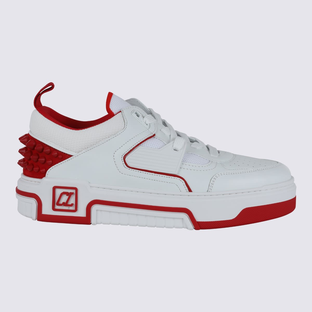 Christian Louboutin White And Red Leather Astroloubi Sneakers | Italist.com US