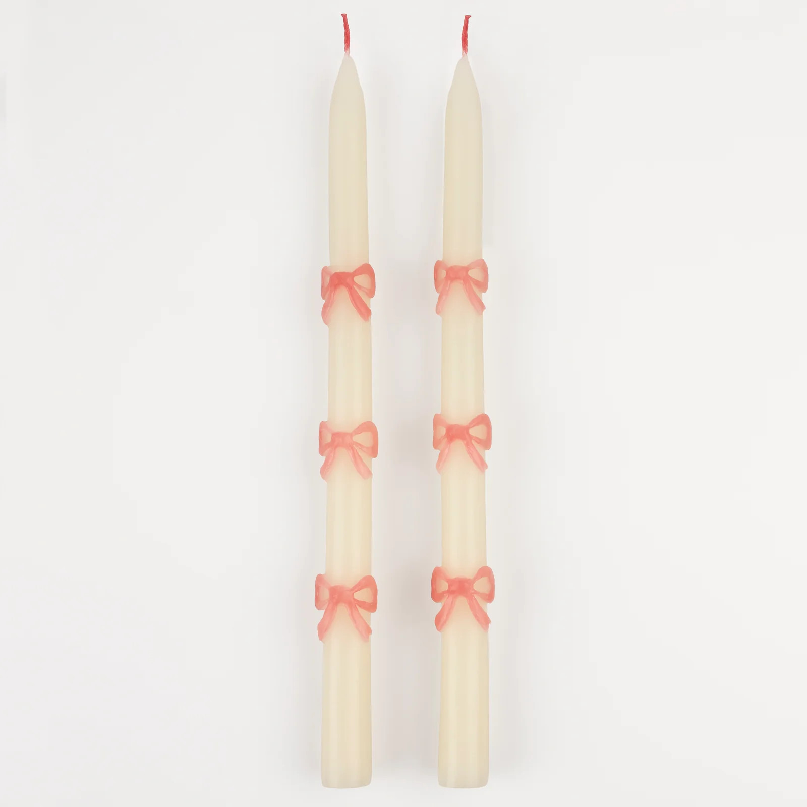 Pink Bow Taper Candles (x 2) | Meri Meri