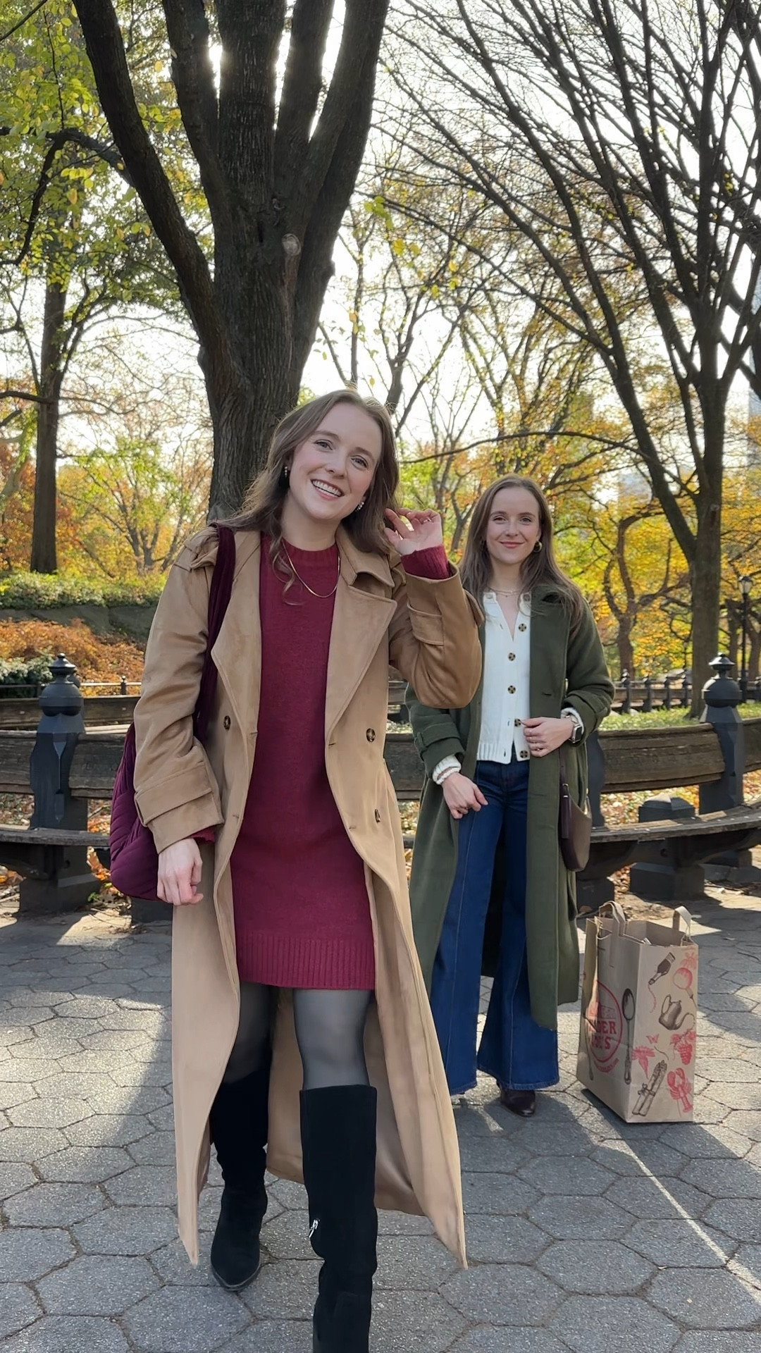 What we’re wearing in NYC
Sweater dress xs
Suede coat xs
Winter coat xs p
Flare leg jeans 25 p
Fleece tights 

#LTKSeasonal