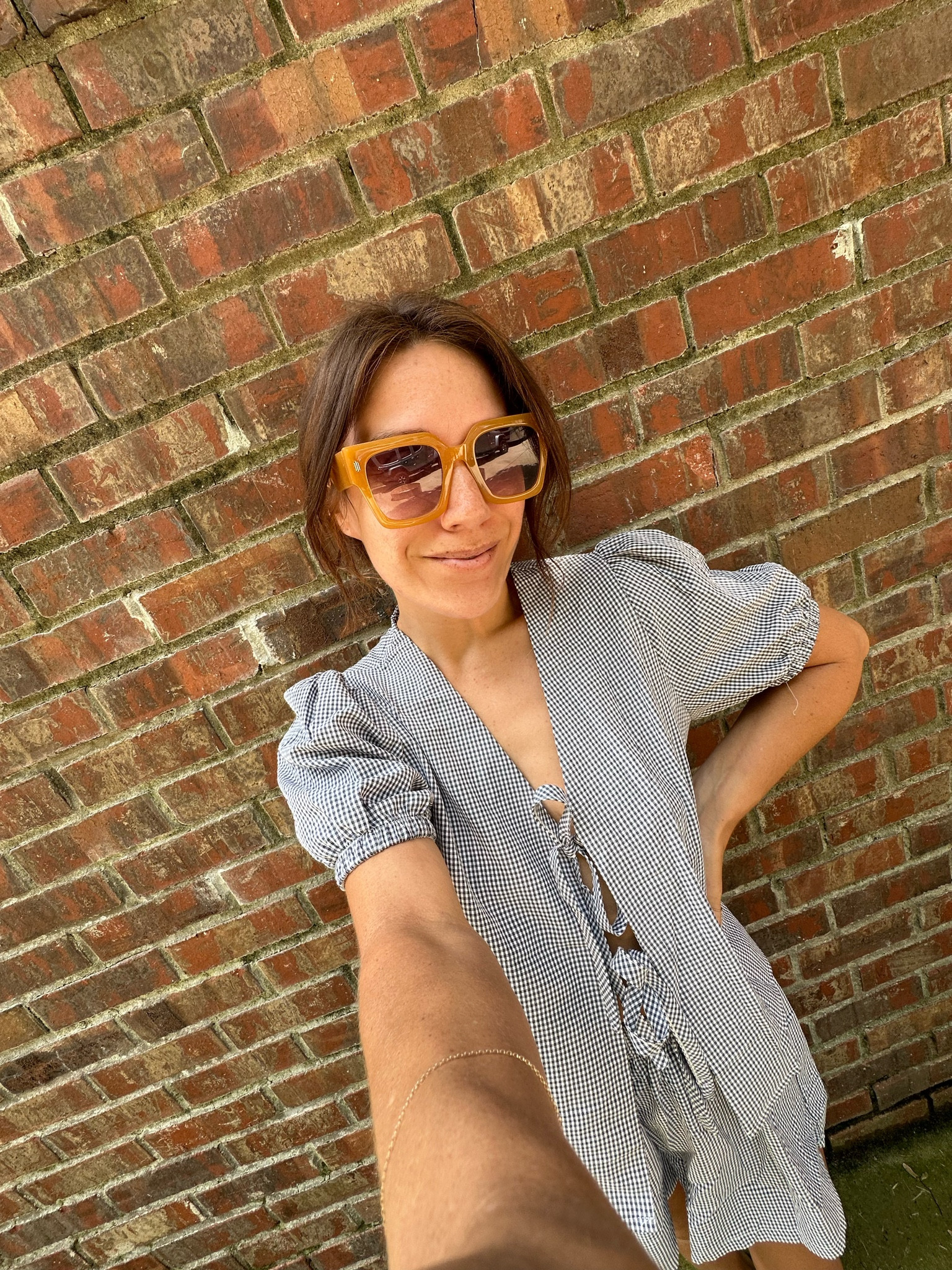 4th of July outfit! Love the open tie front blouse with matching shorts! Wearing a Small and fits perfect currently on sale for 44% off!!

#LTKFindsUnder50 #LTKSummerSales #LTKSaleAlert