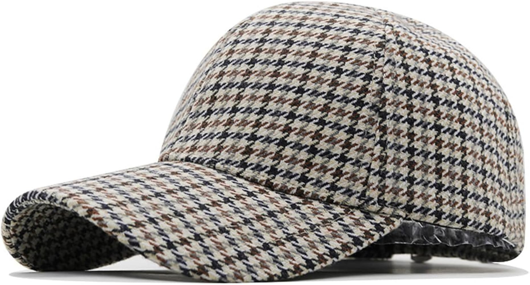 Women's Men's Stylish Tweed Plaid Checked Wool Blend Baseball Cap Trucker Hat Casual Dad Hat | Amazon (US)