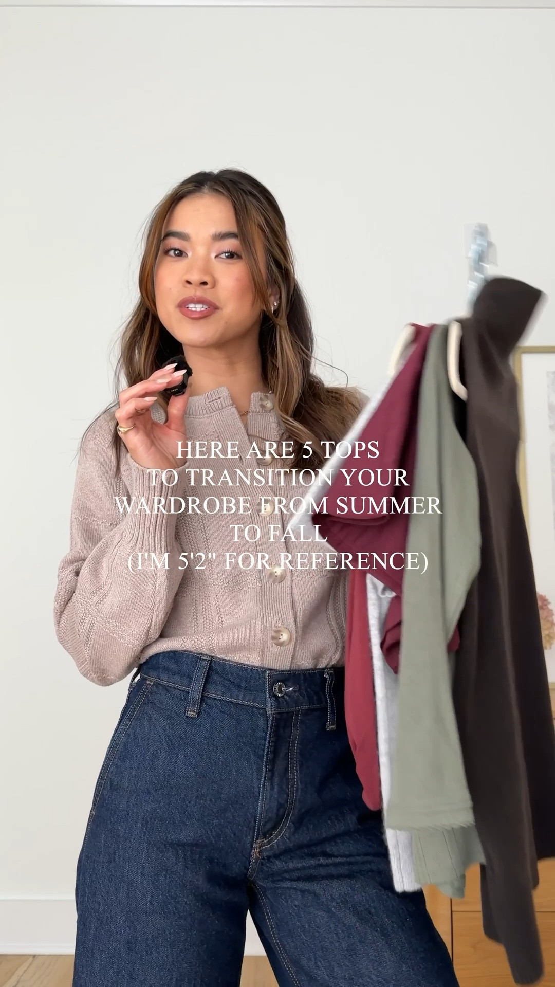 Some of my favorite tops right now to transition into fall! The perfect cozy vibes without sweating.

Sizing info:
 -Intro cardigan Abercrombie Textural Stitch Shrunken Cardigan (Size XS in Sand)
-intro jeans Abercrombie Wide Leg Jeans (Size 23 Extra Short in Rinse Trouser Pocket)
-Aritzia Bare Chasmere Noteworthy Shortsleeve Cardigan (Small in Heather Chrome) 
-Ruti The On The Loose Work Pants (Size 0 regular in Verdant)
-Abercrombie Flutter Sleeve Slash Top (Size XS in Red Wine)
-Abercrombie High Rise Wide Leg Jean (Size 23 Extra Short in Dark Wash)
-Evereve Hayes Bubble Tee (Size XS in Wine)
-Abercrombie High Rise Barrel Jean (Size 24 Short in Black)
-Aritzia Bare Cashmere Opus Mockneck (2XS in Cacao Nib)
-Abercrombie High Rise barrel Jean (Size 24 Short in Olive)
-Abercrombie Pointelle Cardigan Tank Set (Size XS in Olive Gray)
-Aritzia The Lodge Pant Crepette Short (2XS in Cacao Brown Nib)

transition tops, autumn tops, early fall tops, lightweight sweaters, petite fashion, mom outfit, mom style, petite pants, petite outfit ideas, petite outfits, best pants for petite, petite denim, spring style, autumn outfits, barrel jeans for petite, Abercrombie denim for petite, Best Jeans from Abercrombie for Petite, abercrombie tops, aritzia tops, 

 #LTKootd #LTKSeasonal #LTKPetite