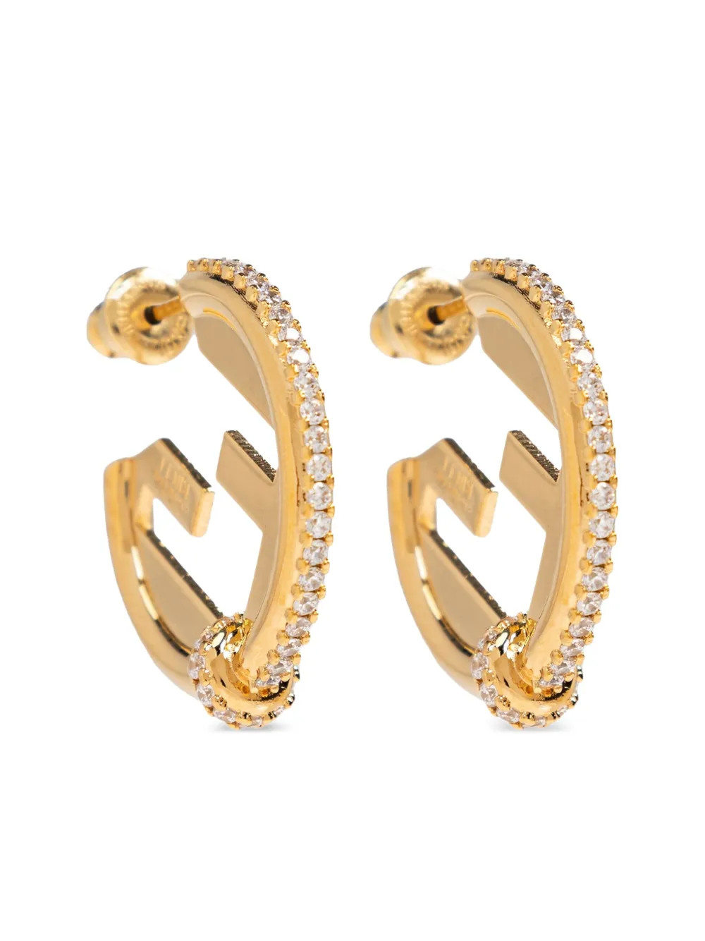 FENDIlogo embellished earrings | Farfetch (BR)