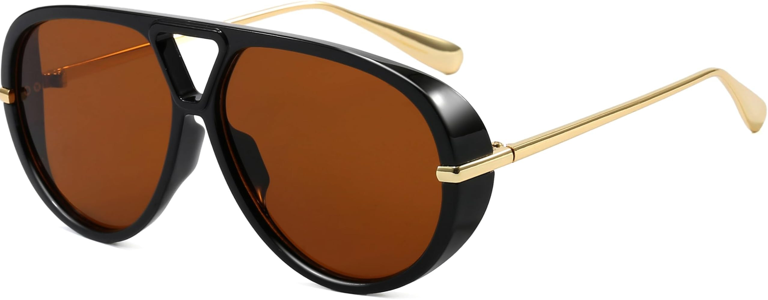 Trendy Oversized Aviator Sunglasses for Women Men Retro Big Round Shield Sun Glasses Vintage Shad... | Amazon (US)