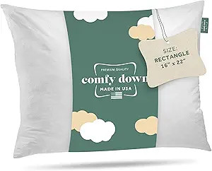 ComfyDown Decorative Throw Pillow Insert, Down and Feather Fill, 100% Cotton Cover, 233 Thread Co... | Amazon (US)