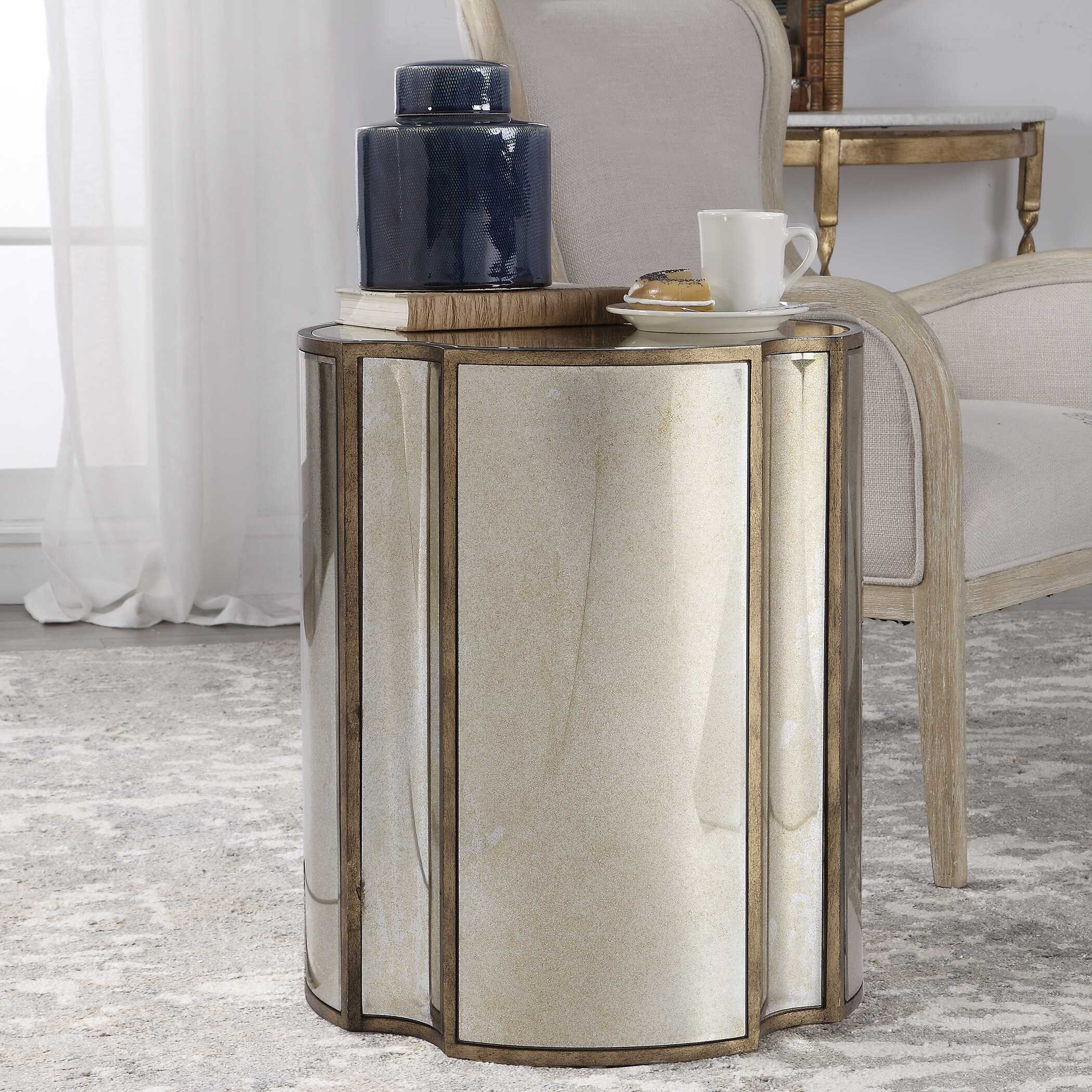 Harlow Mirrored Accent Table | Outrageous Interiors + Design