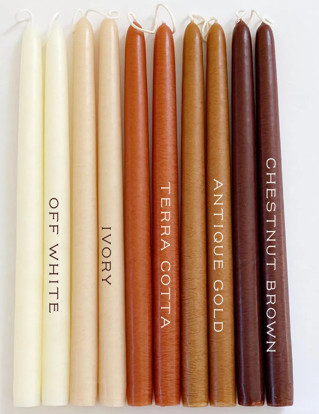 Beeswax Taper Candles: Hand-dipped Fall Candlesticks, Dripless Smokeless - for Fall and Halloween... | Etsy (US)