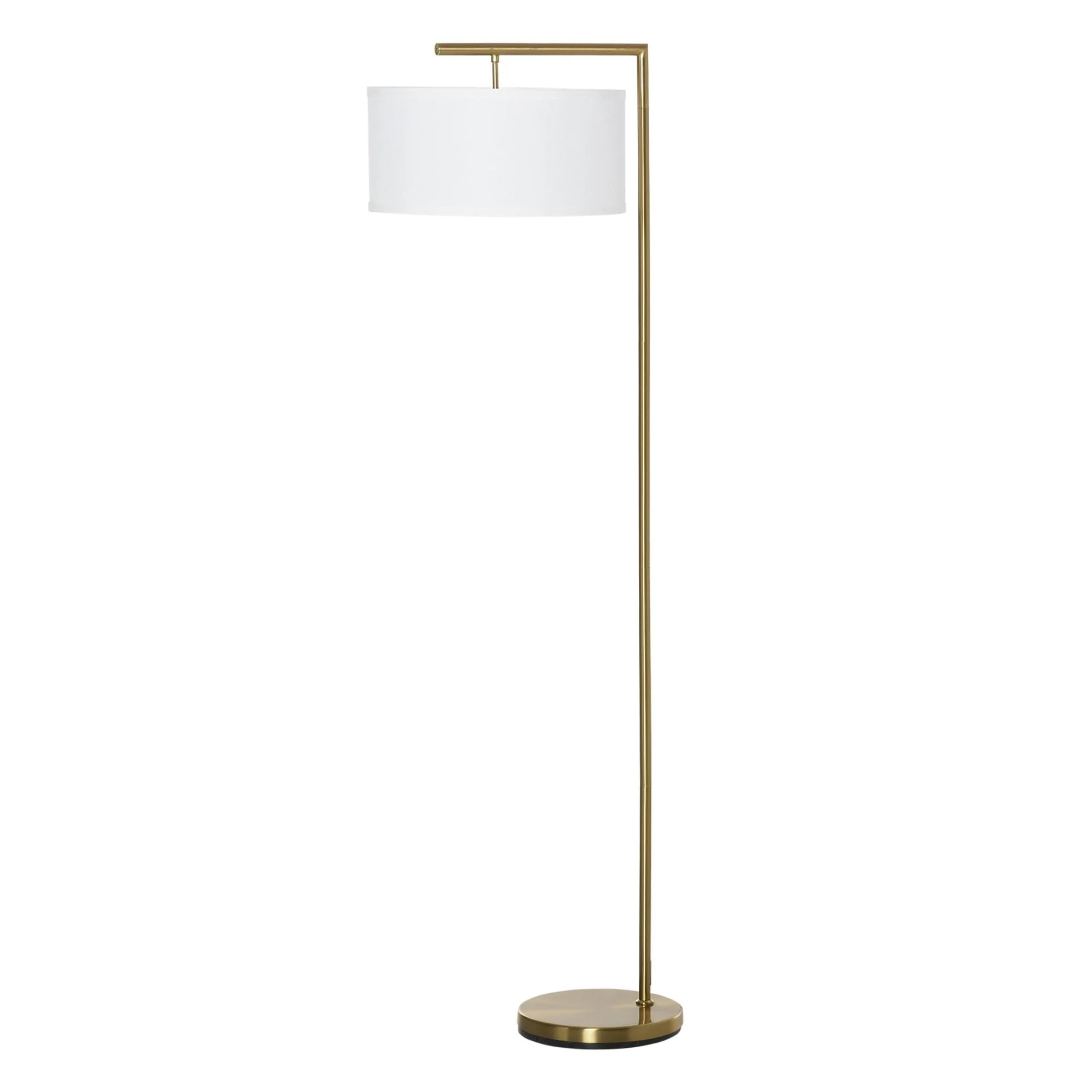 HOMCOM Floor Lamp, Modern Standing Light with Linen Lampshade, Round Base for Living Room, Bedroo... | TJ Hughes