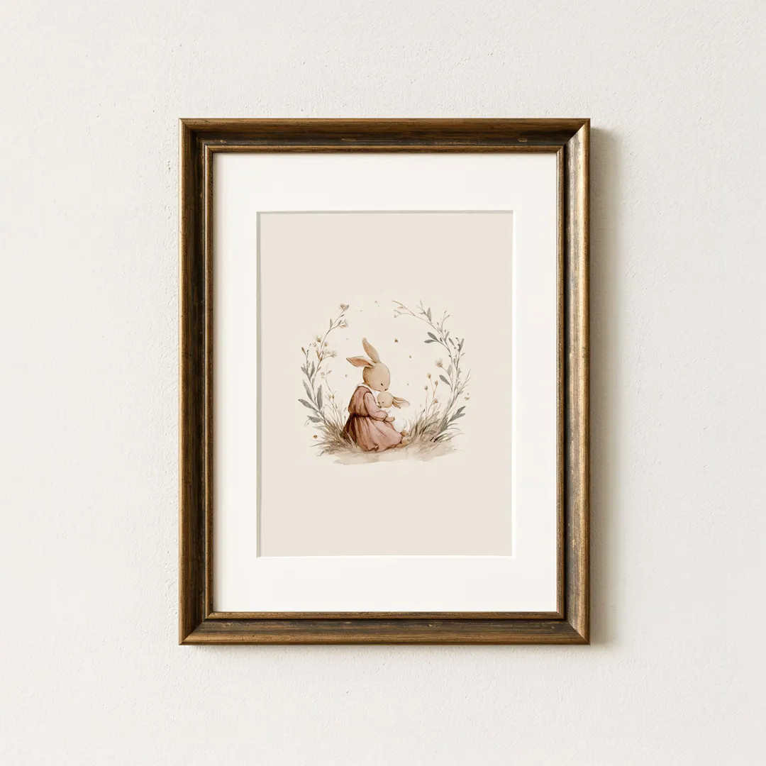 Digital Download | Vintage | Animal | Nursery Art | Bunny Watercolor - Etsy | Etsy (US)