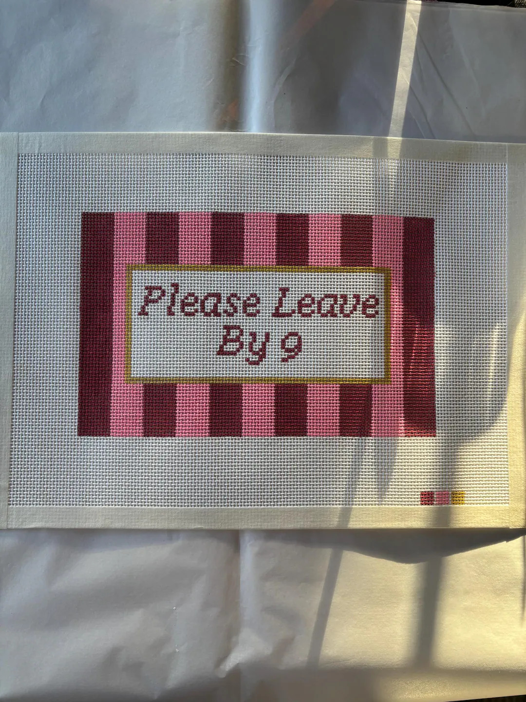 Please Leave by 9 Needlepoint Canvas - Etsy | Etsy (US)