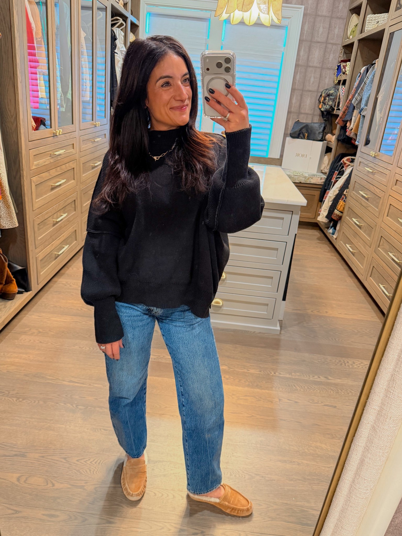 Mom uniform! These Pistola jeans and sherpa-lined mules will be my staples this winter! 

#LTKmomlife #LTKPetite #LTKOver40