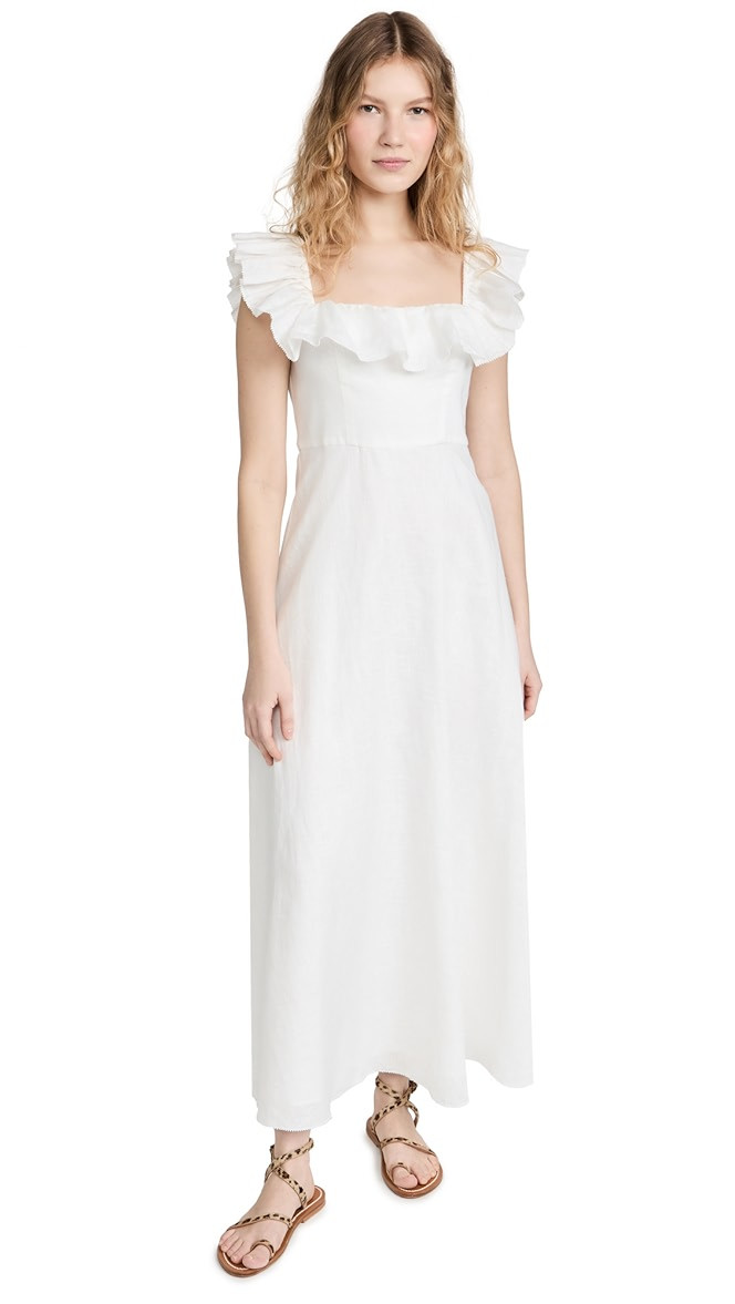 Rosa Ruffle Neck Long Dress | Shopbop