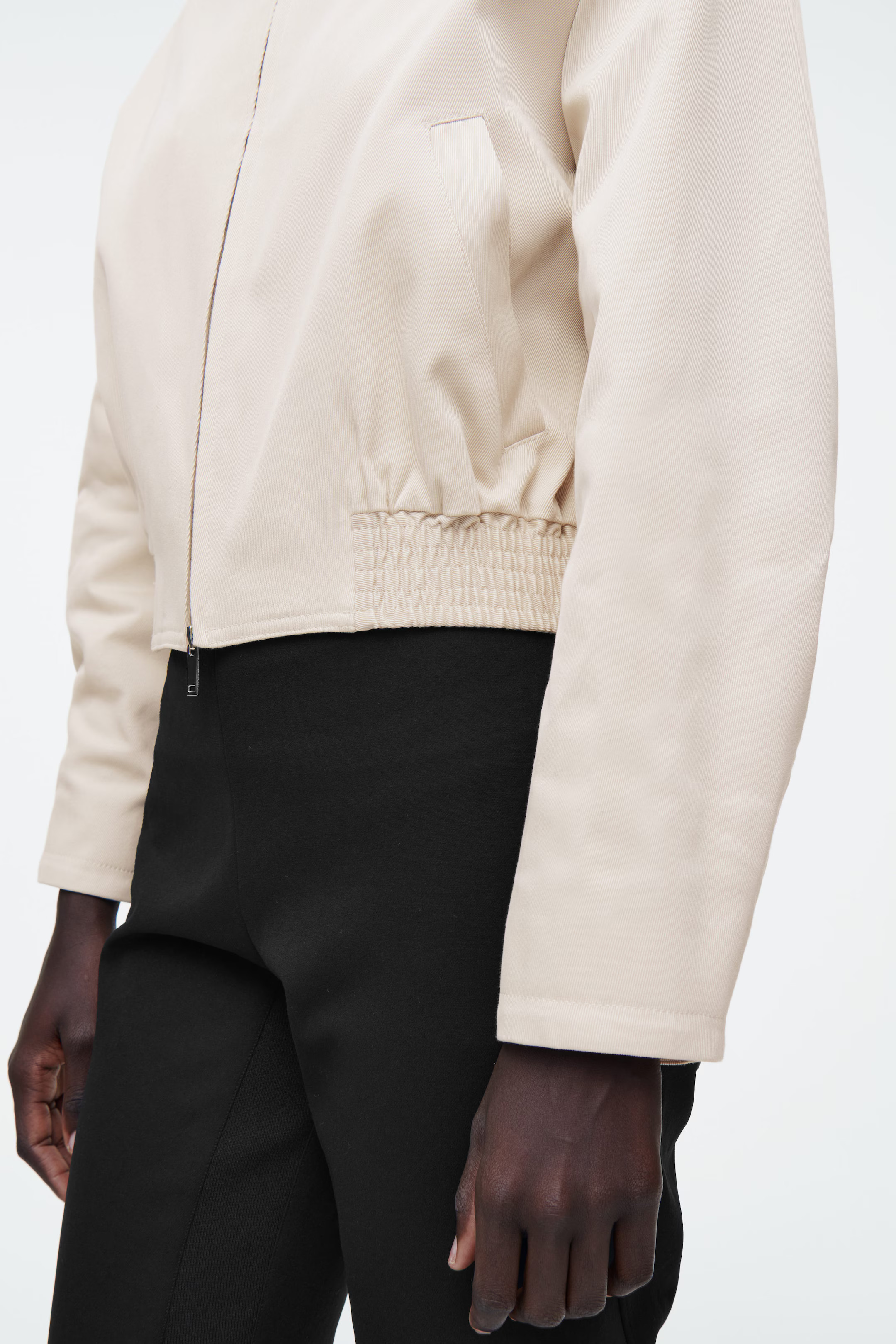 FUNNEL-NECK BOMBER JACKET - LIGHT BEIGE | COS UK