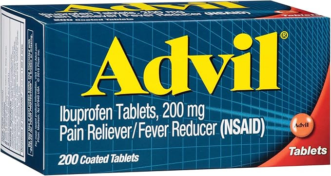 Advil Pain Reliever and Fever Reducer, Pain Relief Medicine with Ibuprofen 200mg for Headache, Ba... | Amazon (US)