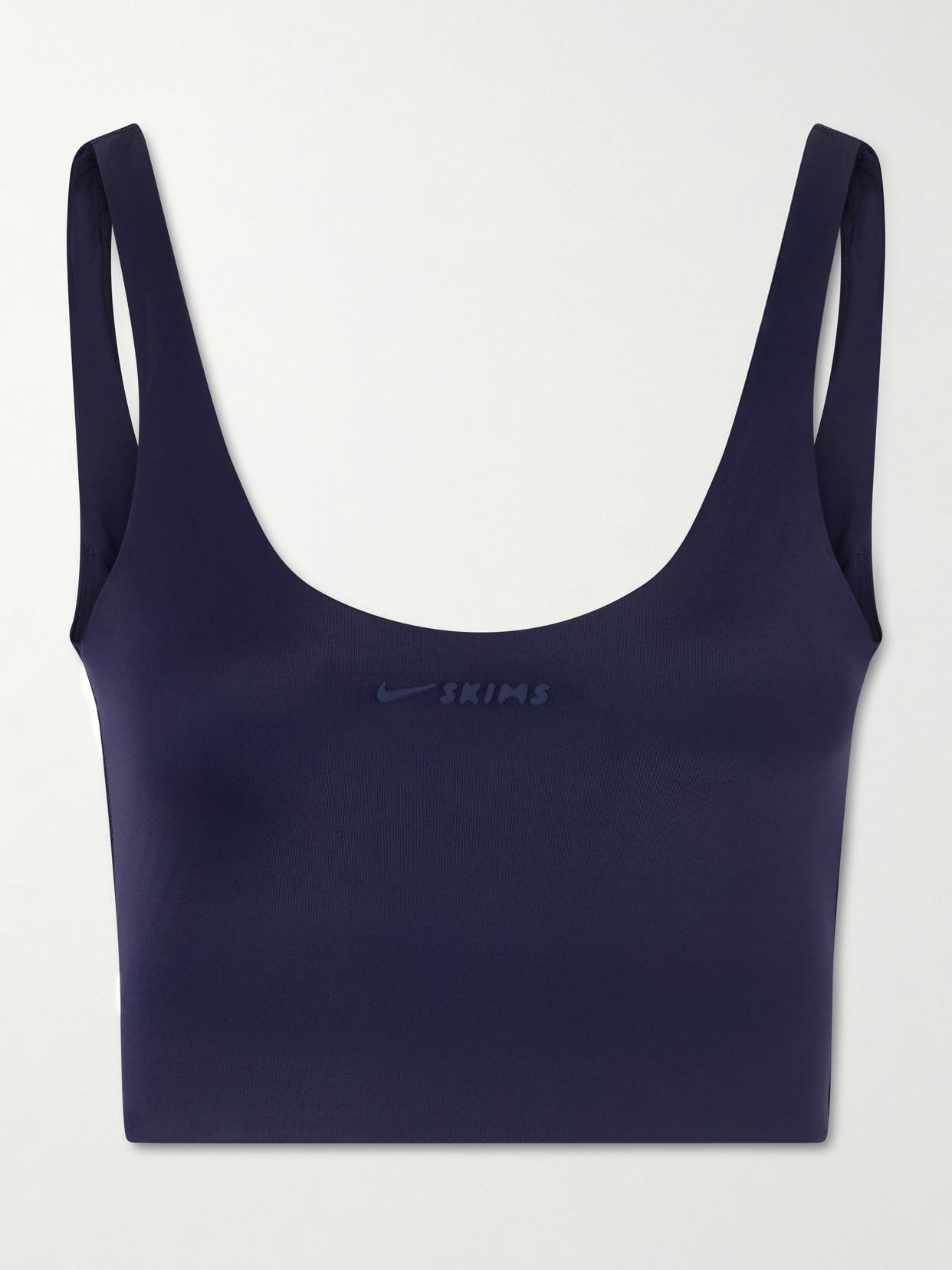 SKIMS - + Nike Scoop Neck Bra Top - Navy | NET-A-PORTER (US)