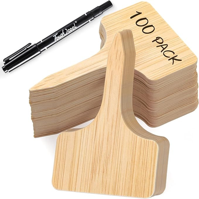VITEVER 100pcs Plant Labels, T-Type Plastic Tags with Marker Pen, Waterproof Garden Signs for Out... | Amazon (US)