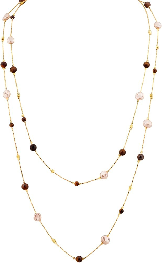 OJERRY Ren Faire Renaissance Boho Bohemian Irregular Long Necklaces for Women | Amazon (US)