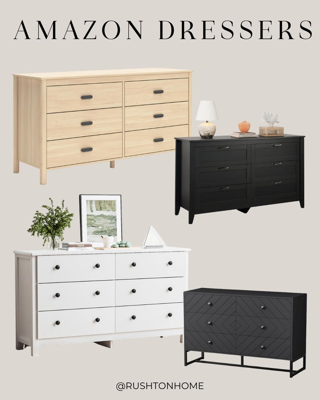 Loving these affordable dressers from Amazon! They are beautiful and definitely give you the styled look for less! 

 #LTKHome