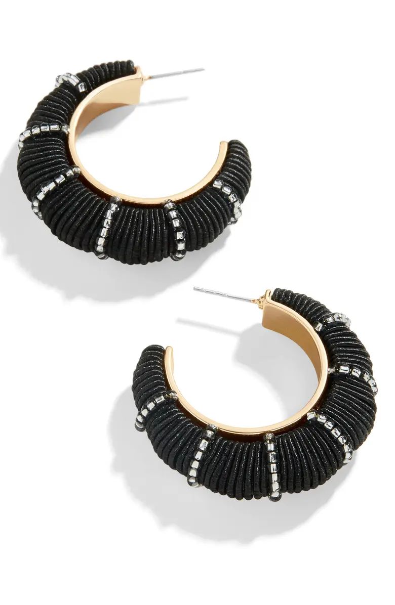 Threaded Bead Hoop Earrings | Nordstrom