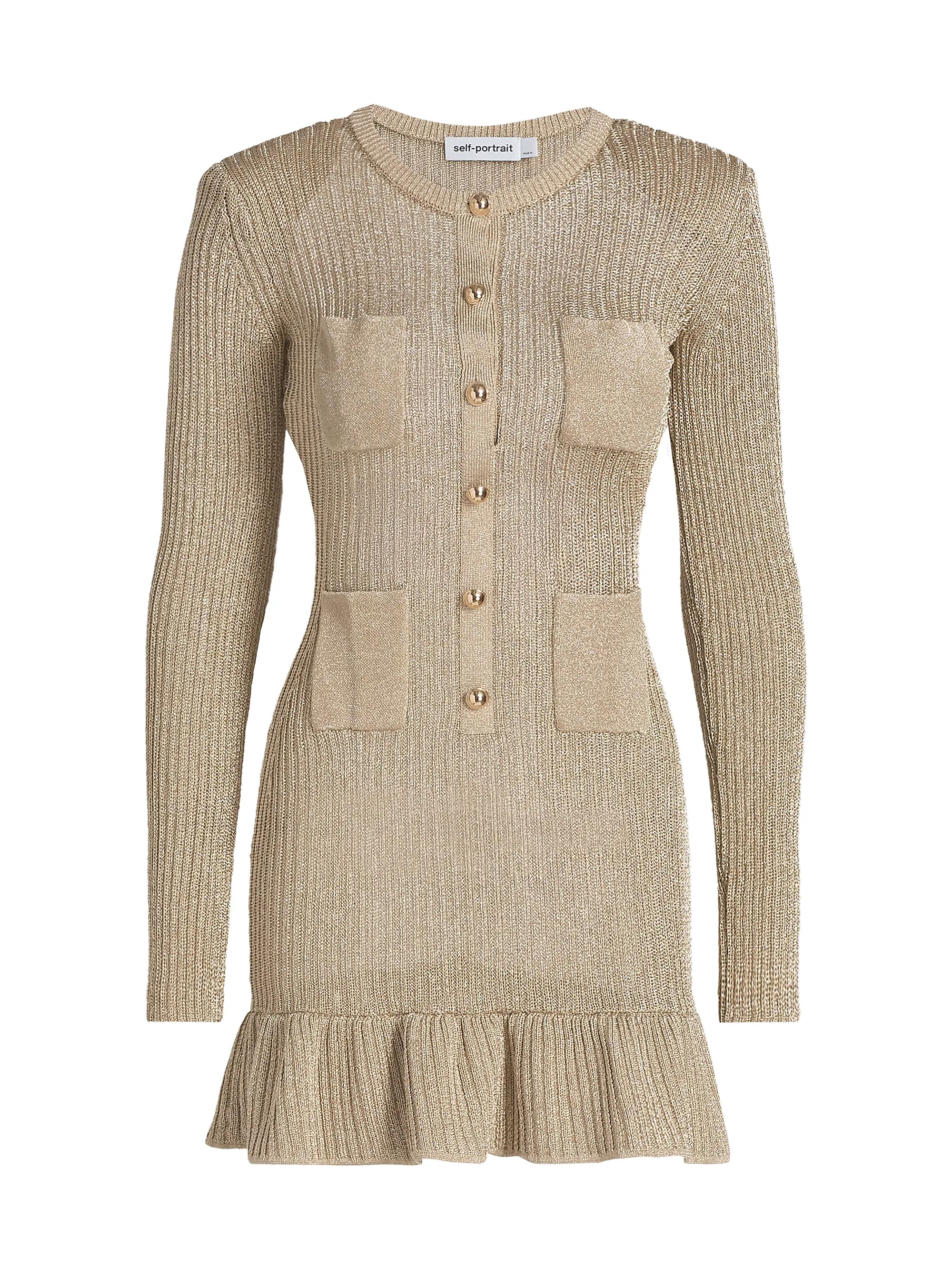 Knit Long-Sleeve Mini-Dress | Saks Fifth Avenue