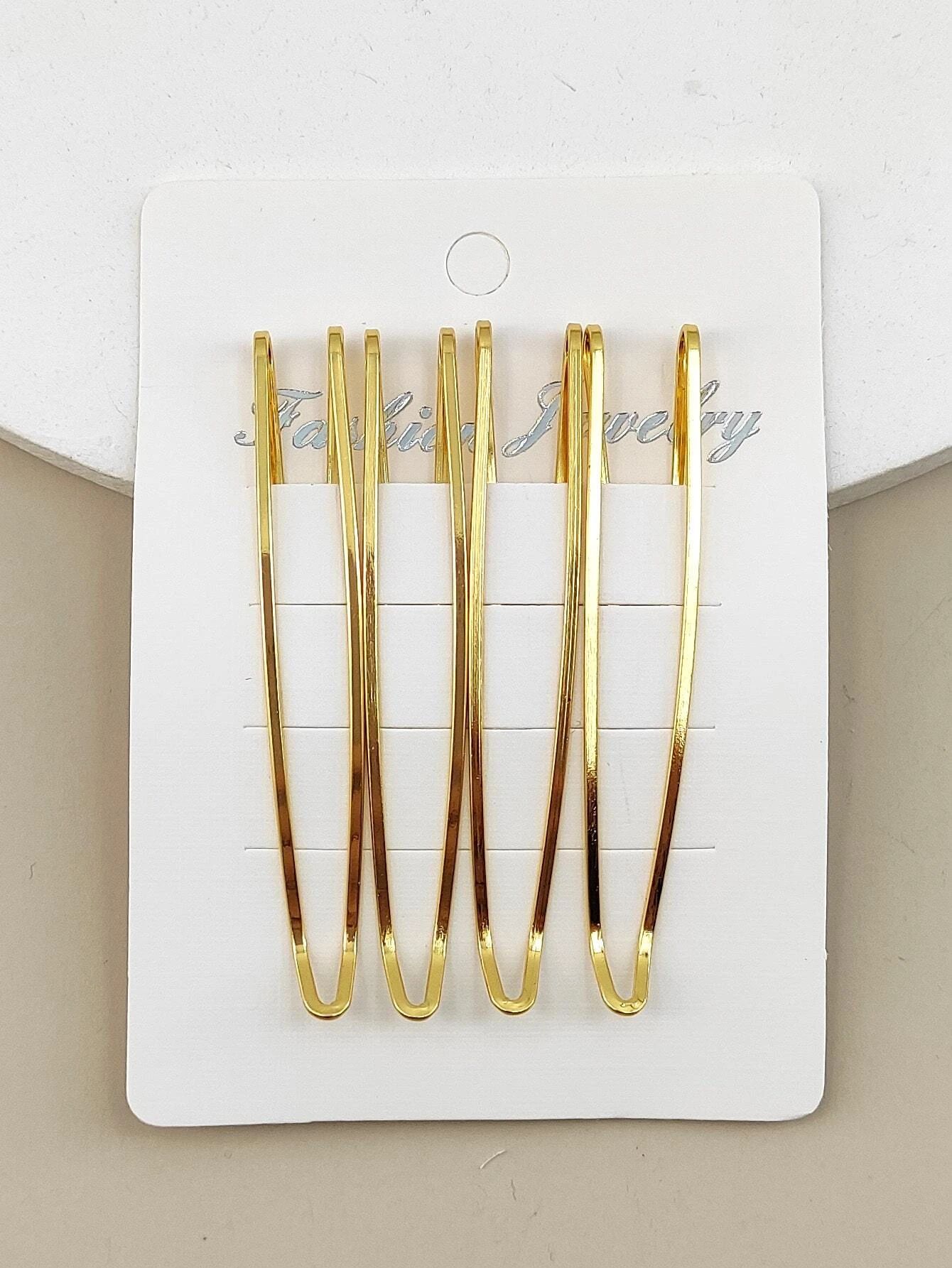 4pcs/set Gradient Color Metallic Arrow Shaped Hair Clip For Women, 7cm Long | SHEIN