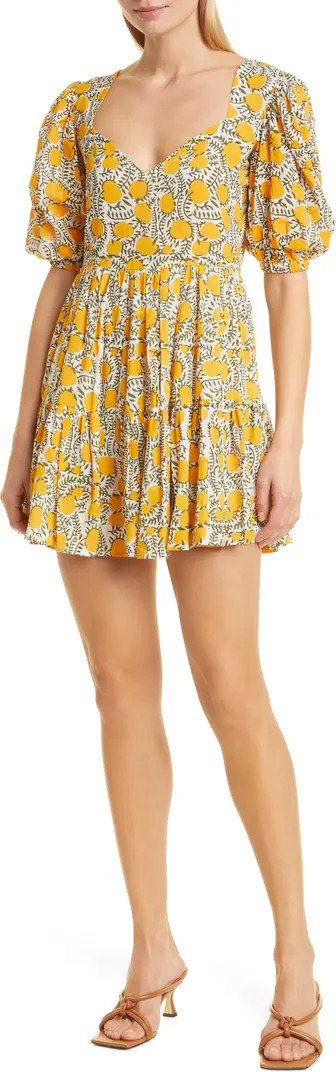 Aneli Puff Sleeve Minidress | Nordstrom