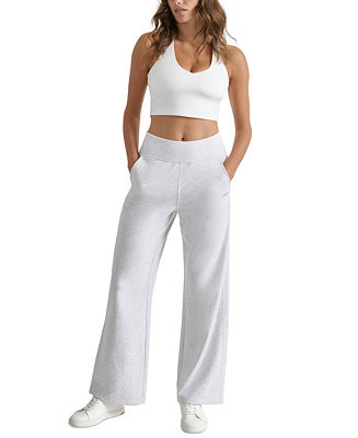 Women's Studded-Logo Wide-Leg Pants | Macy's