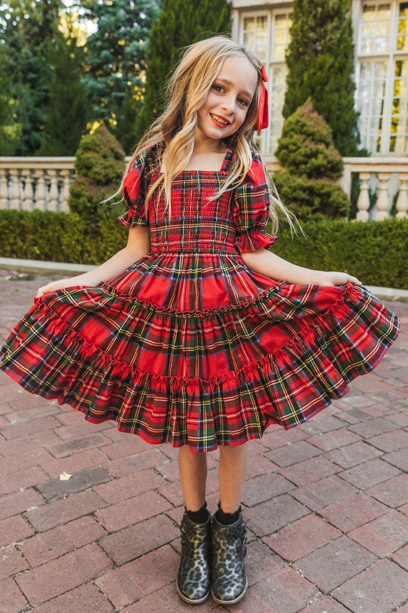 Mini Madeline Dress in Holiday Plaid | Ivy City Co