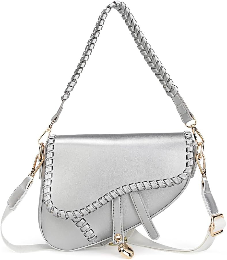 JBB Women Saddle Shoulder Bag Clutch Purse Small Crossbody Bag Satchel Bags Handbag PU Leather | Amazon (US)