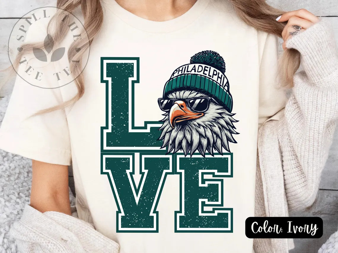 Philly LOVE Football Sweatshirt, Philly Football, Philadelphia Football, Football Gift - Etsy | Etsy (US)