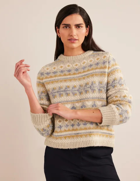 Fluffy Fair Isle Jumper | Boden (US)