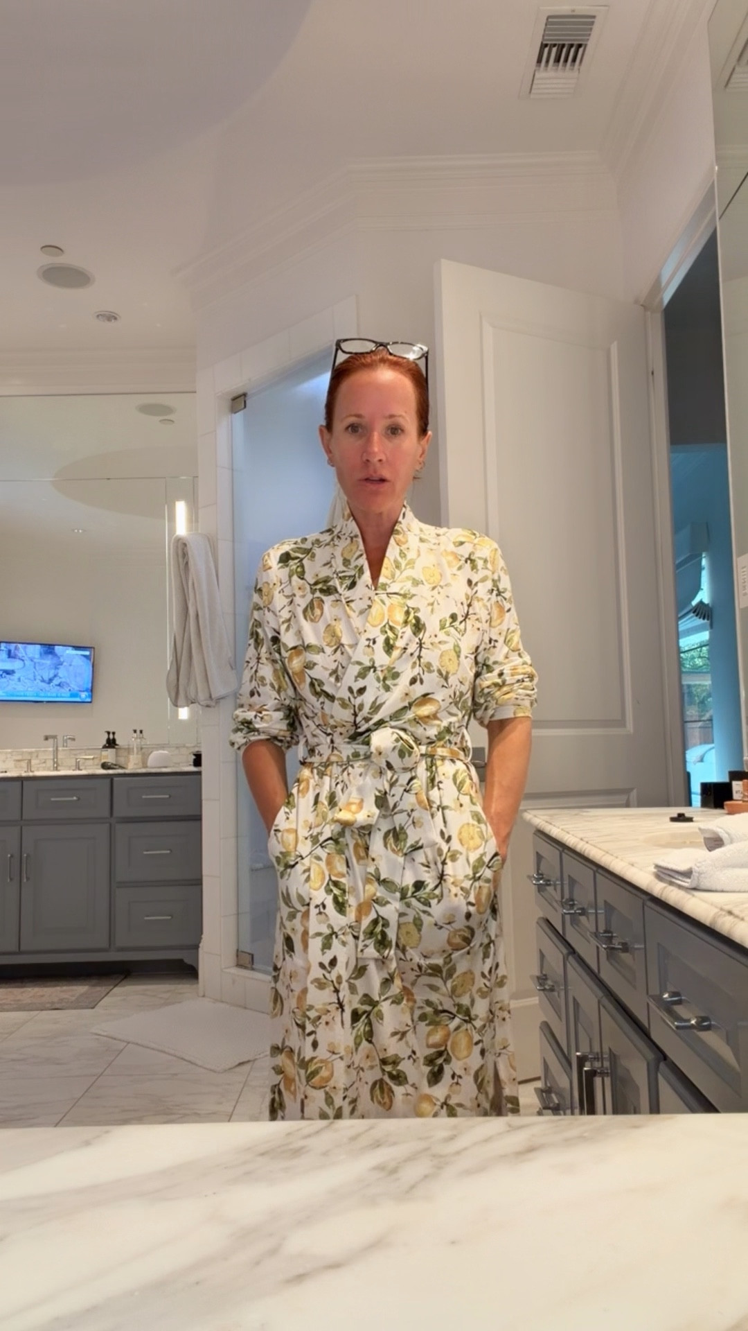 Jersey robe outfit idea for women, lightweight robe with sleeves that stay put, soft loungewear set, matching pajamas set, cute sleepwear for women

This Mason Grey jersey robe is one of those pieces you’ll reach for every single day. The fabric is insanely soft and lightweight, and the stretchy wrist bands are the best part — you can push the sleeves up and they actually stay (game changer for getting ready, skincare, coffee, all of it).

Obsessed with this print but it comes in multiple options, and I linked the matching pajama set too because it’s too good not to.

Perfect for morning routine, getting ready outfits, travel loungewear, and elevated sleepwear.

#LTKmomlife #LTKPetite #LTKmorningroutine