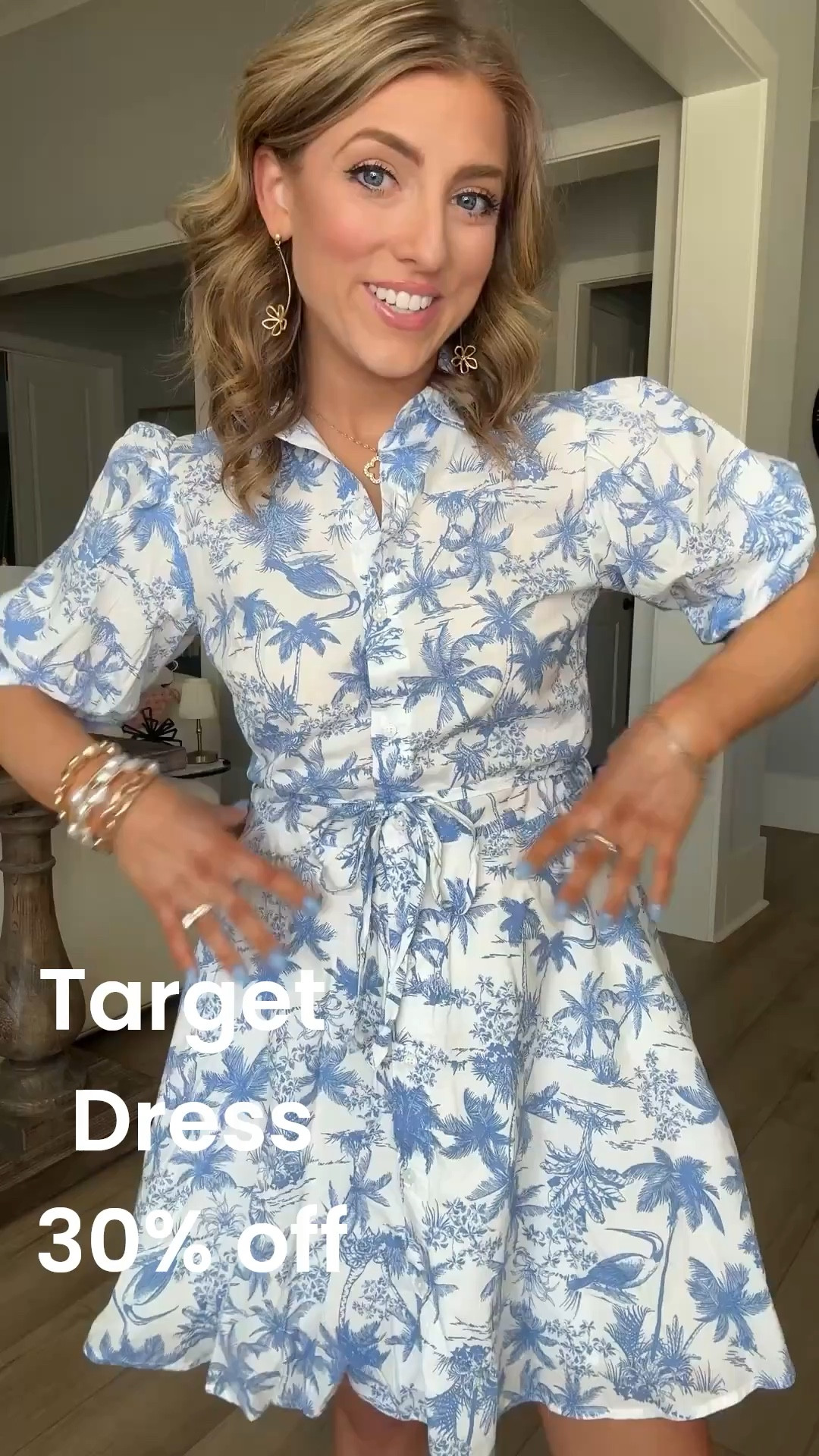 How cute is this dress?! 💙 This Target find is currently 30% off and it looks like something from a high end boutique. I love the blue print, the puff sleeves, and the flattering fit.

Perfect for spring outfits, vacation, church, brunch, or family events. Target has so many good dresses right now and the sale makes them even better.

Definitely one of my favorite Target fashion finds lately!

#targetstyle #targetfashion #targetfinds #targetdress #springoutfit #springdress #affordablefashion #targetnewarrivals #targetsale #momstyle #everydaystyle #vacationoutfit #budgetfriendlyfashion #styleforless #targethaul



#LTKSaleAlert #LTKPetite #LTKootd