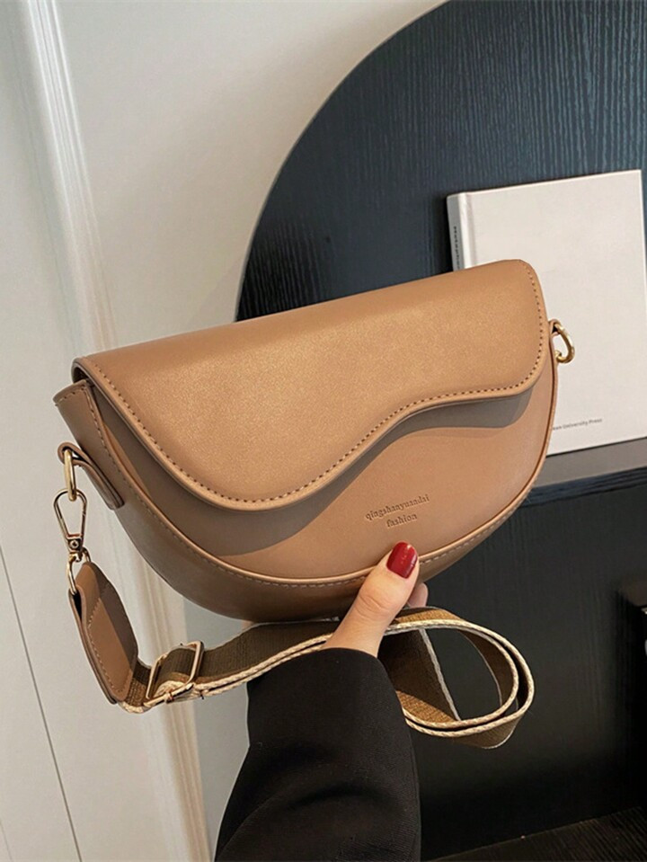 Women's Vintage Shoulder Bag Shaped Bag, Satchel Bag With Wide Strap Saddle Bag, Versatile Handba... | SHEIN