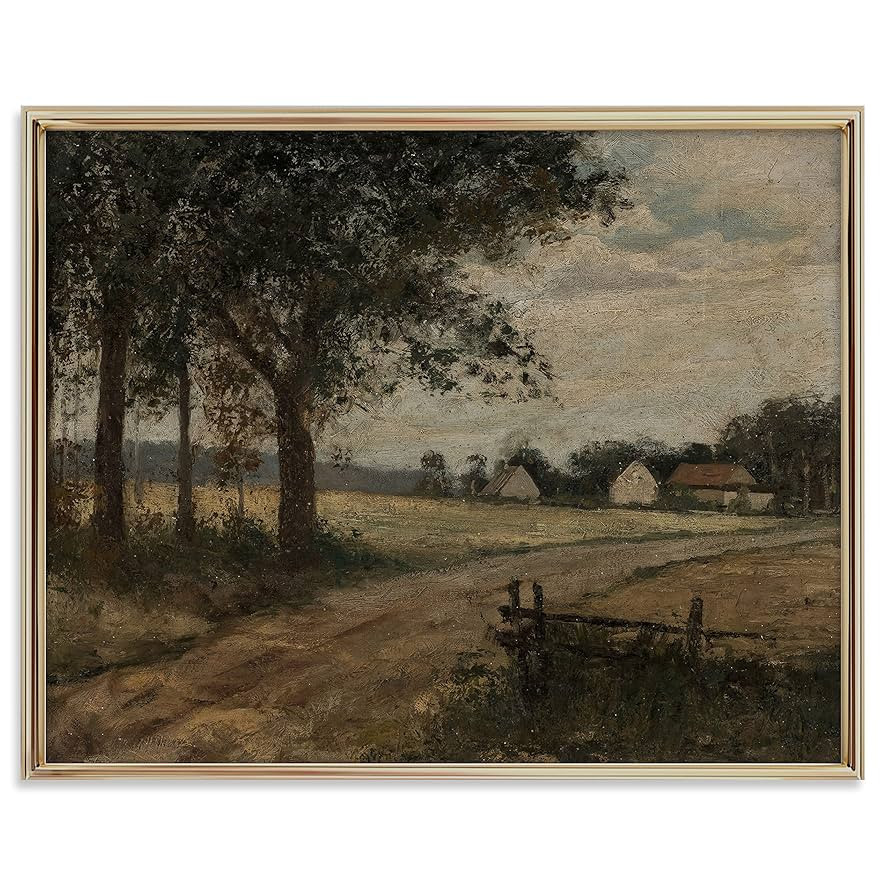 Vintage Landscape Wall Art - Antique Art Prints for Home Decor - Rustic Farm and Country Landscap... | Amazon (US)