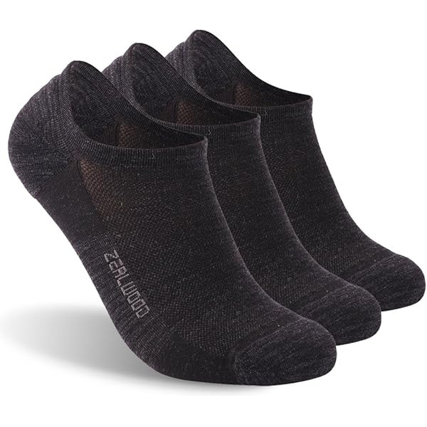 ZEAL WOOD Merino Wool No Show Athletic Socks Ankle Running Golf Tennis Low Cut Hiking Socks 3 Pai... | Amazon (US)