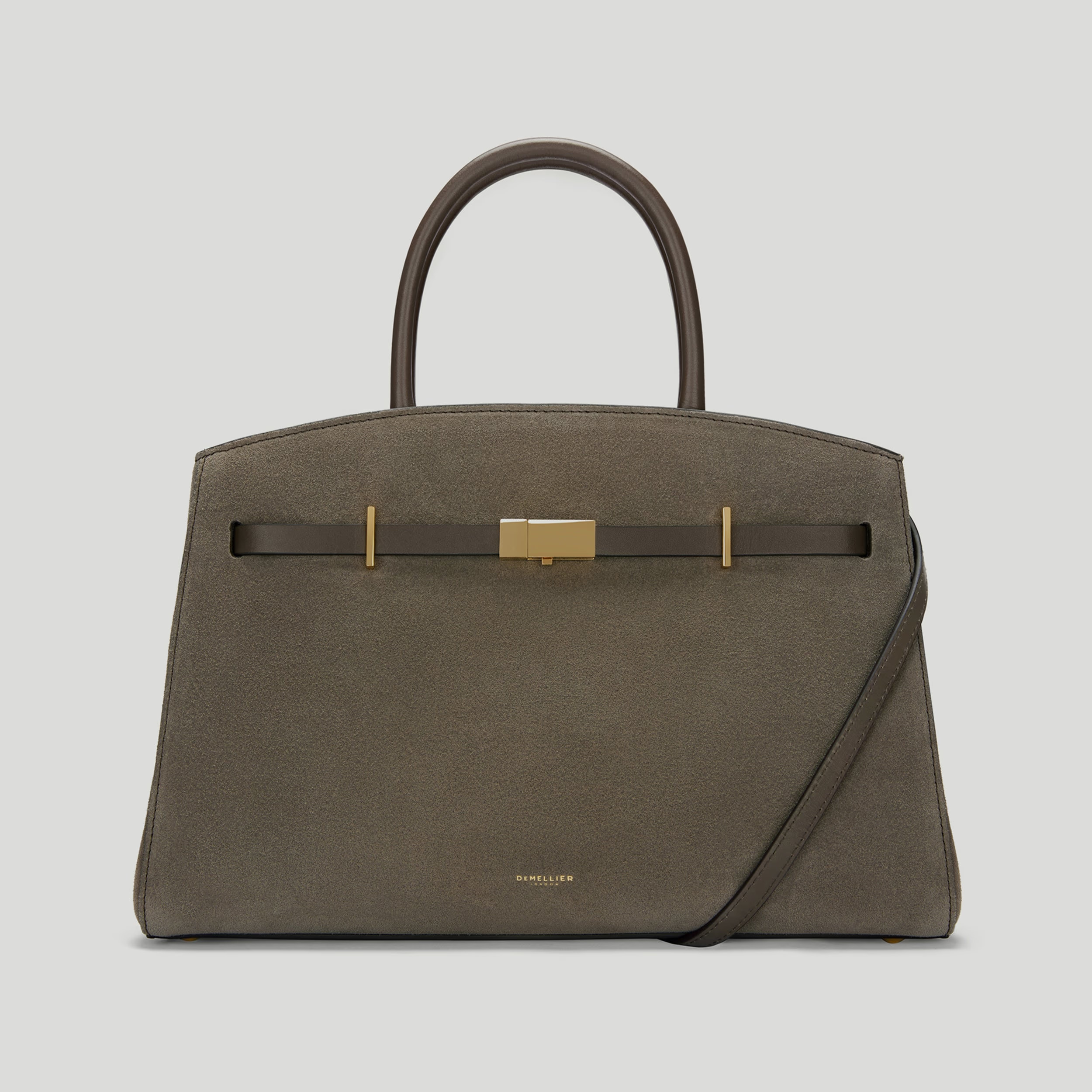 The Midi Hudson | Deep Olive Suede & Deep Olive Smooth | DeMellier | DeMellier