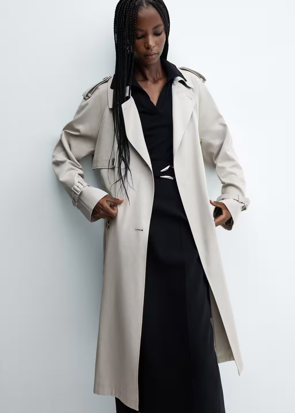 Belt flowy trench -  Women | Mango United Kingdom | MANGO (UK)