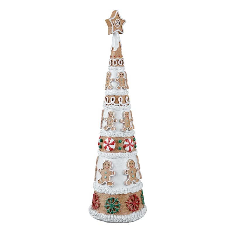 Gingerbread Lane Frosted Gingerbread Cone Tree, 15" | At Home