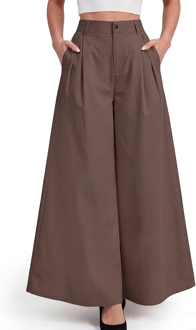 Bsubseach Women Wide Leg Pants Work Palazzo Dress Pants Summer | Amazon (US)
