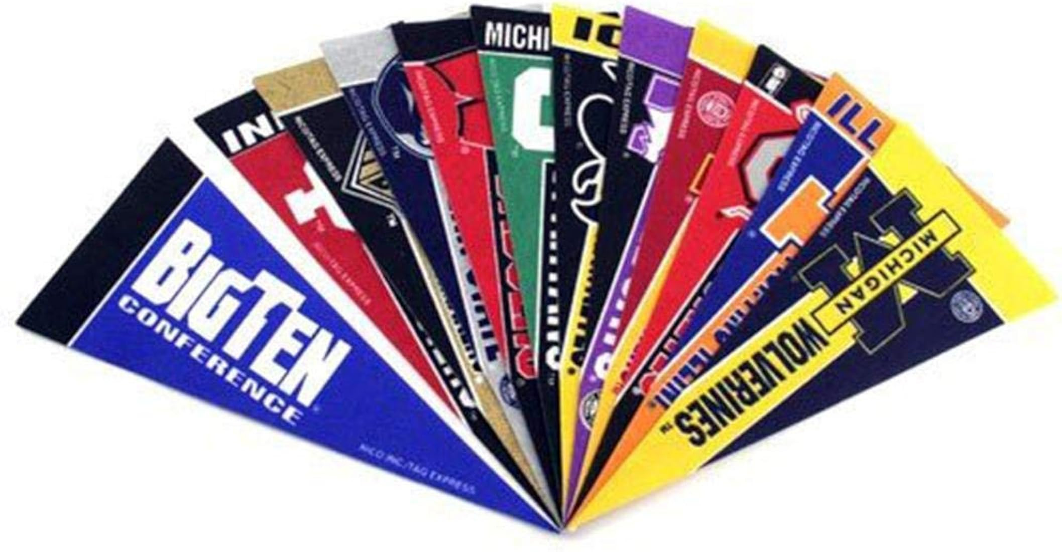 Rico College Big 10 Mini Pennant Set,black,4" x 9" | Amazon (US)