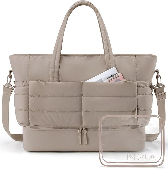 BAGSMART Travel Duffel Bag, Gym Bag for Women with Shoe Compartment, Large Weekender Bags for Wom... | Amazon (US)