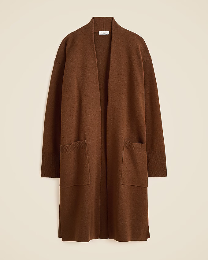 Long sweater blazer with side slits | J. Crew US